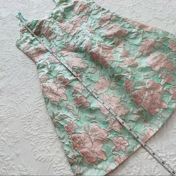 NWOT Lulus Never-Ending Love Mint Floral Jacquard Sleeveless Mini Dress - Picture 10 of 13